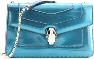 Bulgari Serpenti Forever Shoulder Bag Metallic Leather Small