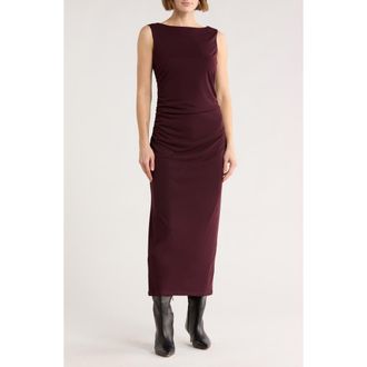 Wayf Ruched Sleeveless Dress in Plum at Nordstrom Rack, Size X-Small