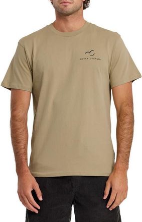 Quiksilver Happy Trails Cotton Graphic T-Shirt in Seneca Rock at Nordstrom, Size Xx-Large