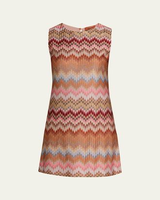 Missoni Multicolor Snake Chevron Sleeveless Mini Dress