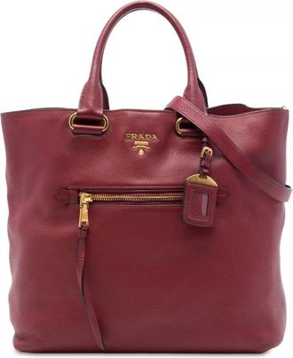 Prada Pre-owned Prada Vitello Daino Open Convertible Tote Ladies UV7RL3L61MYHIVSX