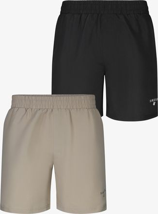 Siksilk Mens Black,Beige Pack of 2 Swim Shorts XXL