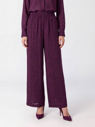 Gianluca Capannolo Polka-Dot Viscose Wide-Leg Trousers with High Waist