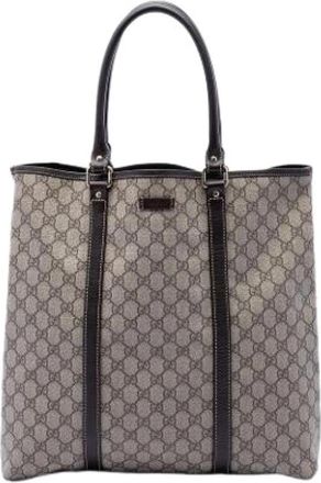 Gucci Pre-owned Canvas Tote - Dames - Vintage Shopper - Bruin - ONE Size - Vintage