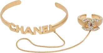 Chanel Gold Plating Band Ring (Pre-Owned)