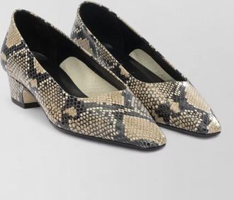 Aeyde rory pumps 35mm low heel snakeskin