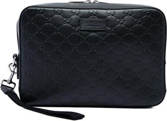 Gucci Pre-owned Gucci Guccissima Wristlet Clutch Unisex EHO9Q3J6JH2WJ728