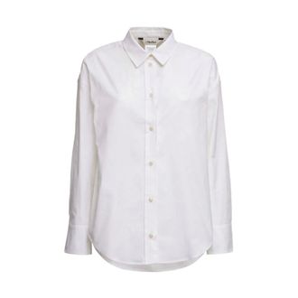 Max Mara Shirts, female, White, Size: XS Classic Collar Long Sleeve Shirt