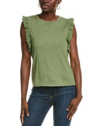 Vince Camuto Eyelet Ruffle Tank