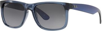 Ray-Ban Justin Zonnebril - Heren - Zonnebrillen - Blauw - 55 MM - Nylon - Accessoires