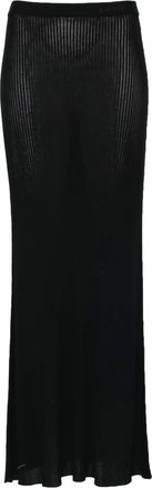 Balenciaga Gonna lunga a coste - Nero