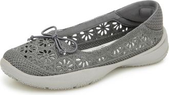 JBU by Jambu JBU Womens Florence Ballet Flat, Charcoal, 7.5 UK