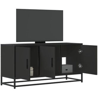vidaXL Vidaxl - Mobile tv Nero 100x35x50 cm in Truciolato e Metallo