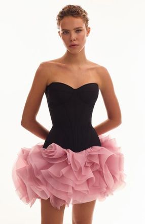 Milla Fitted Heart-Shaped Low-Waist Structured Corset in Black at Nordstrom, Size 10