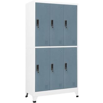 vidaXL Vidaxl - Armadietto Grigio Chiaro e Scuro 90x45x180 cm in Acciaio