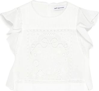 Self Portrait Sleeveless Tops - Dames - Tops zonder mouwen - Wit - S - Tops