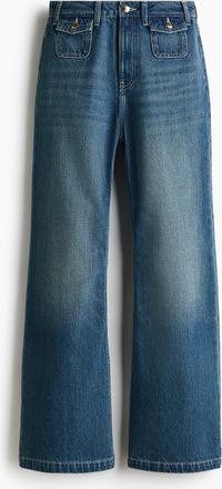 H&M Wide High Jeans - Blue