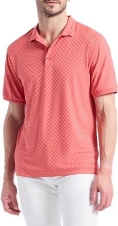 Robert Graham Aaron Knit Polo in Coral at Nordstrom Rack, Size Xxx-Large