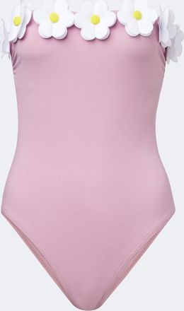 Karla Colletto Juliet floral-appliqu&eacute; bandeau swimsuit