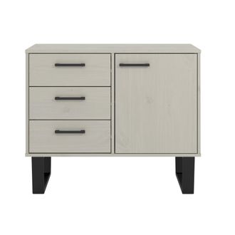 Core 10 Texas Small Sideboard With 1 Door, 3 Drawers - H73.6cm x W90cm x D43cm in Grey