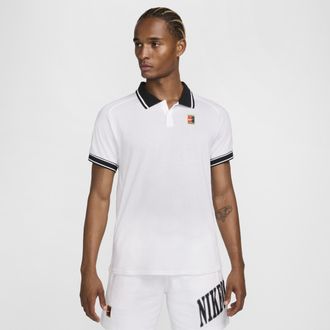 Nike Mens Court Heritage Tennis Polo in White | FQ2101-100