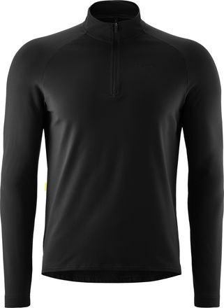 Gonso Radtrikot GONSO Essential Jersey Longsleeve M, Herren, Gr. 4XL, schwarz, 86% Polyester; 14% Elastan, hoch geschlossener Ausschnitt, Trikots Radtrikot,