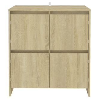 Berkfield Home Sideboards 2 pcs Sonoma Oak 70x41x75 cm Engineered Wood in Light Brown | Size: 70 x 41 x 75 cm