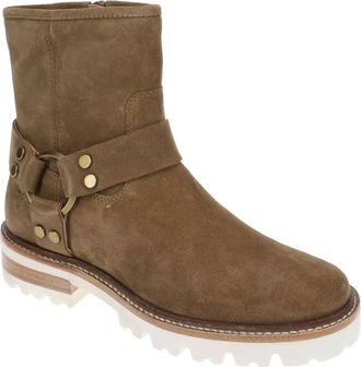 Frye Womens Olivia Harness Short Suede Comfort Boots In Almond
