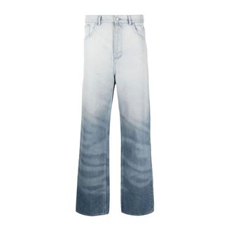 Botter Crystal-embellished Wide Leg Jeans - male - Botter - Wide Jeans - Blue - S - Jeans