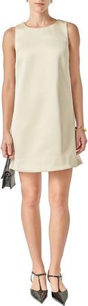English Factory Sleeveless Satin Dress in Cream at Nordstrom, Size X-Small