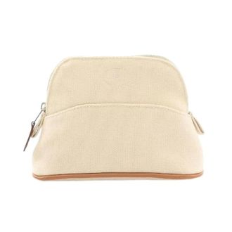 Hermès Pre-owned Mini Bags, female, Beige, Size: ONE SIZE Pre-owned Canvas Clutch