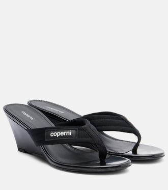 Coperni Logo wedge thong sandals