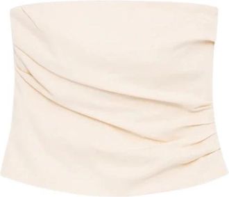 Anine Bing Tyla Top - Dames - Tops zonder mouwen - Beige - S - Denim - Tops