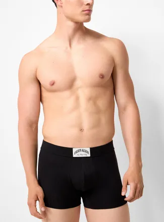 Calvin Klein Mens 3 stretch ribbed trunk Cotton