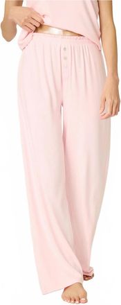 PJ Salvage Pointelle Essentials Open Leg Pants In Ballet Pink