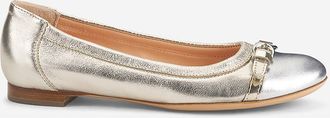 AGL Monika Cap Toe Ballet Flat in Metallic Silver Sandy at Nordstrom, Size 44