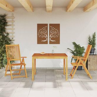 vidaXL Juego De Comedor De Jard&iacute;n 3 Piezas Madera Maciza De Acacia Vidaxl