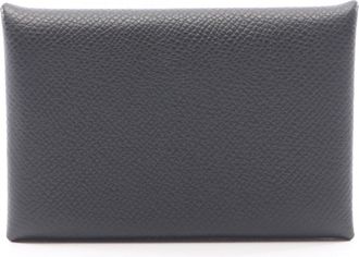 Herm&egrave;s Black Epsom Leather Coin Purse/Coin Case (Pre-Owned)