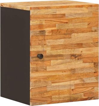 vidaXL Gabinete Colgante De Ba&ntilde;o Con Puerta Natural 38 X 33 X 48 Cm Vidaxl