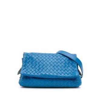 Bottega Veneta Pre-owned Cross Body Bags, female, Blue, Size: ONE SIZE Pre-owned Leather crossbody-bags