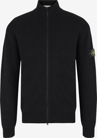 Stone Island Cardigan mit Stehkragen aus Baumwolle