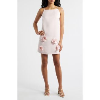 Lucy Paris Dakota Floral Appliqu&eacute; Cocktail Dress in Pink at Nordstrom, Size X-Small