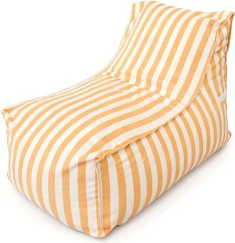 Concept Usine Puf de exterior a rayas amarillas repelente al agua y - 100 x 65 x 65