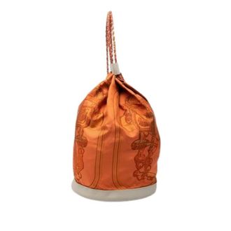 Herm&egrave;s Pre-owned Bucket Bags, female, Orange, Size: ONE SIZE Pre-owned Soie Cool Bucket Bag