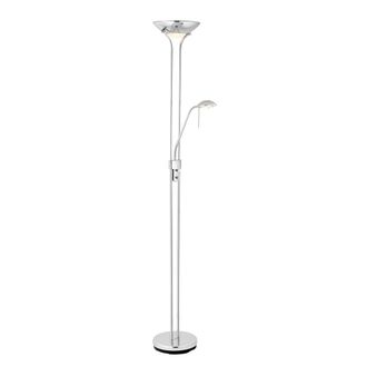 Endon Lighting Rome - Lampada Da Terra Cromo, Vetro Opalino, G9