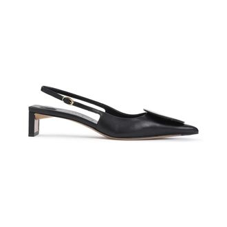 Jacquemus Schoenen, Dames, Zwart, 36 EU, Leer, Zwarte leren puntige neus pumps