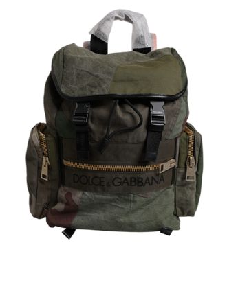 Dolce & Gabbana Militaire Groene Patches Reistas Rugzak