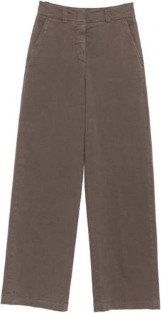 PESERICO Broeken, Dames, Bruin, M, Katoen, Wijde pijpen broek