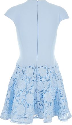 Self Portrait Womens Mini Dress Light Blue Tech Fabric