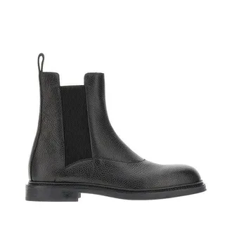 Emporio Armani Grained leather Chelsea boots Man 7